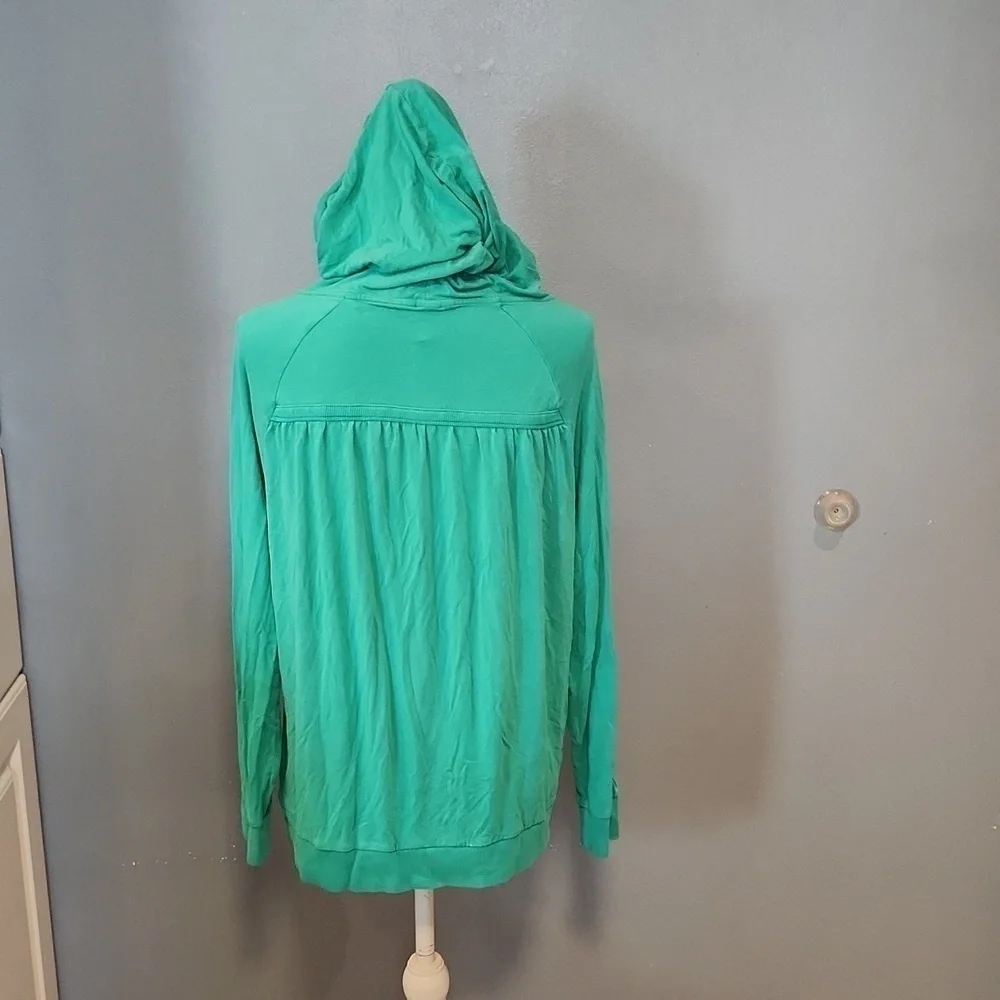 Victoria's Secret Moda International green slouchy quarter zip hoodie